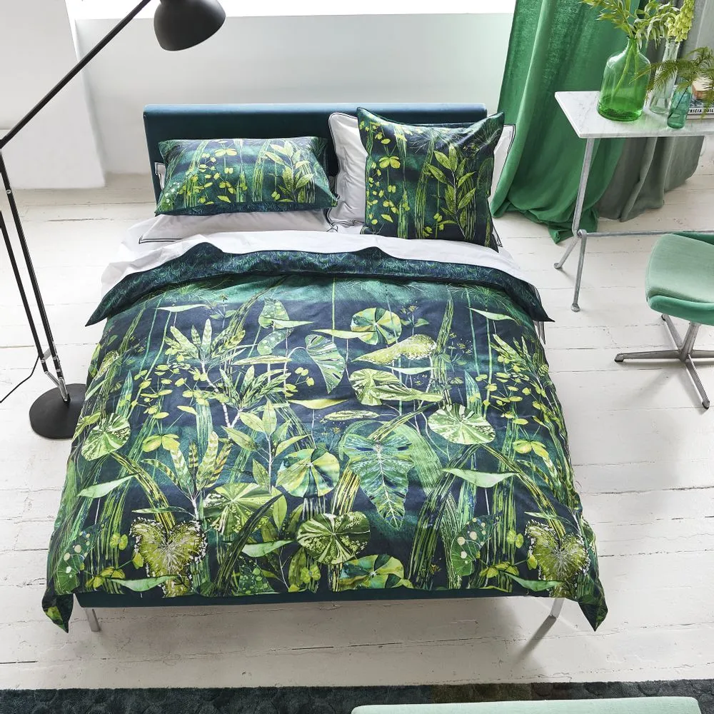 Arjuna leaf viridian bed set