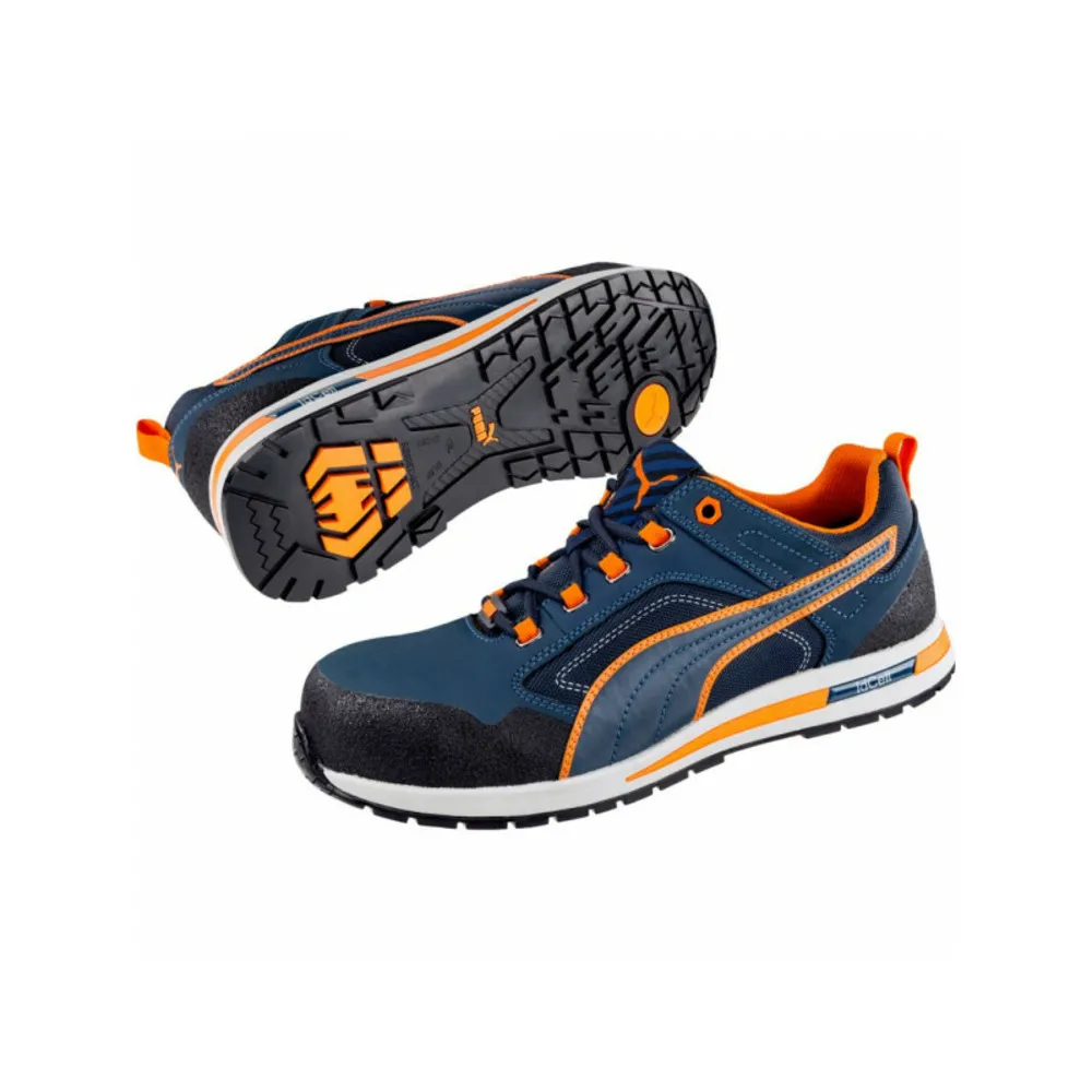 Baskets de sécurité basse crosstwist low s3 hro src bleu orange p44 puma 643100 t.44