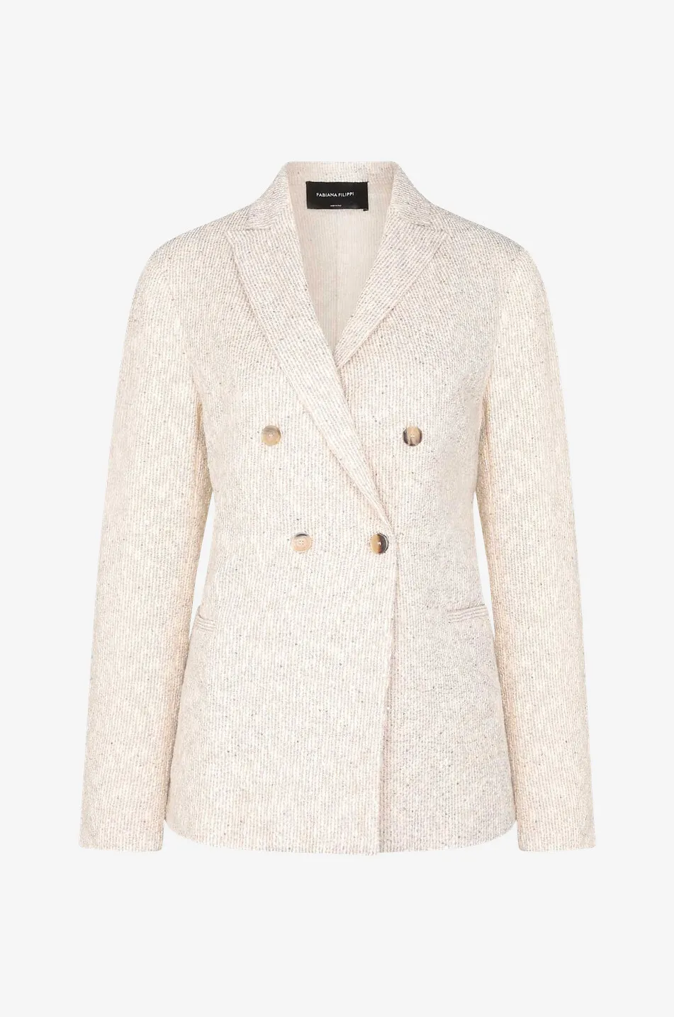 Blazer à boutonnage double à rayures scintillantes