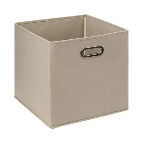 Boîte de rangement beige lin 31x31x31cm