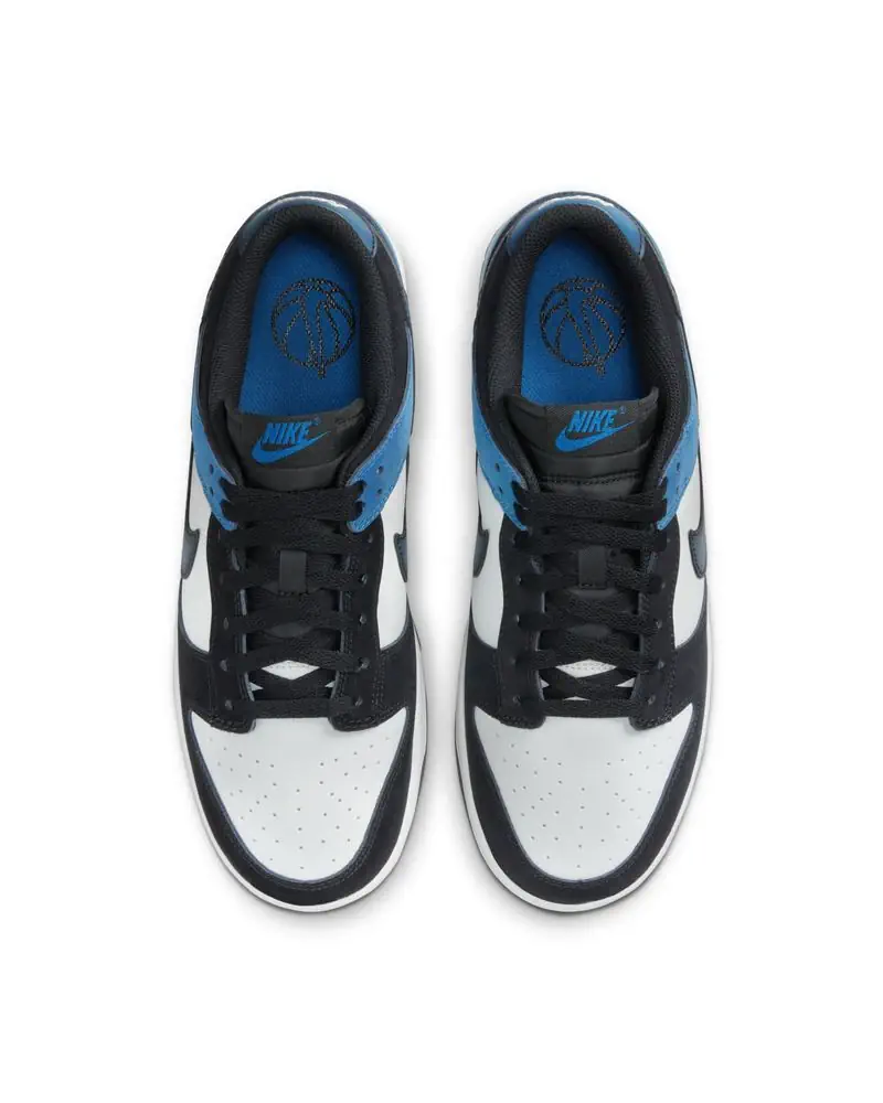 Chaussures Nike Dunk Low Retro Blanc/Noir/Bleu pour homme