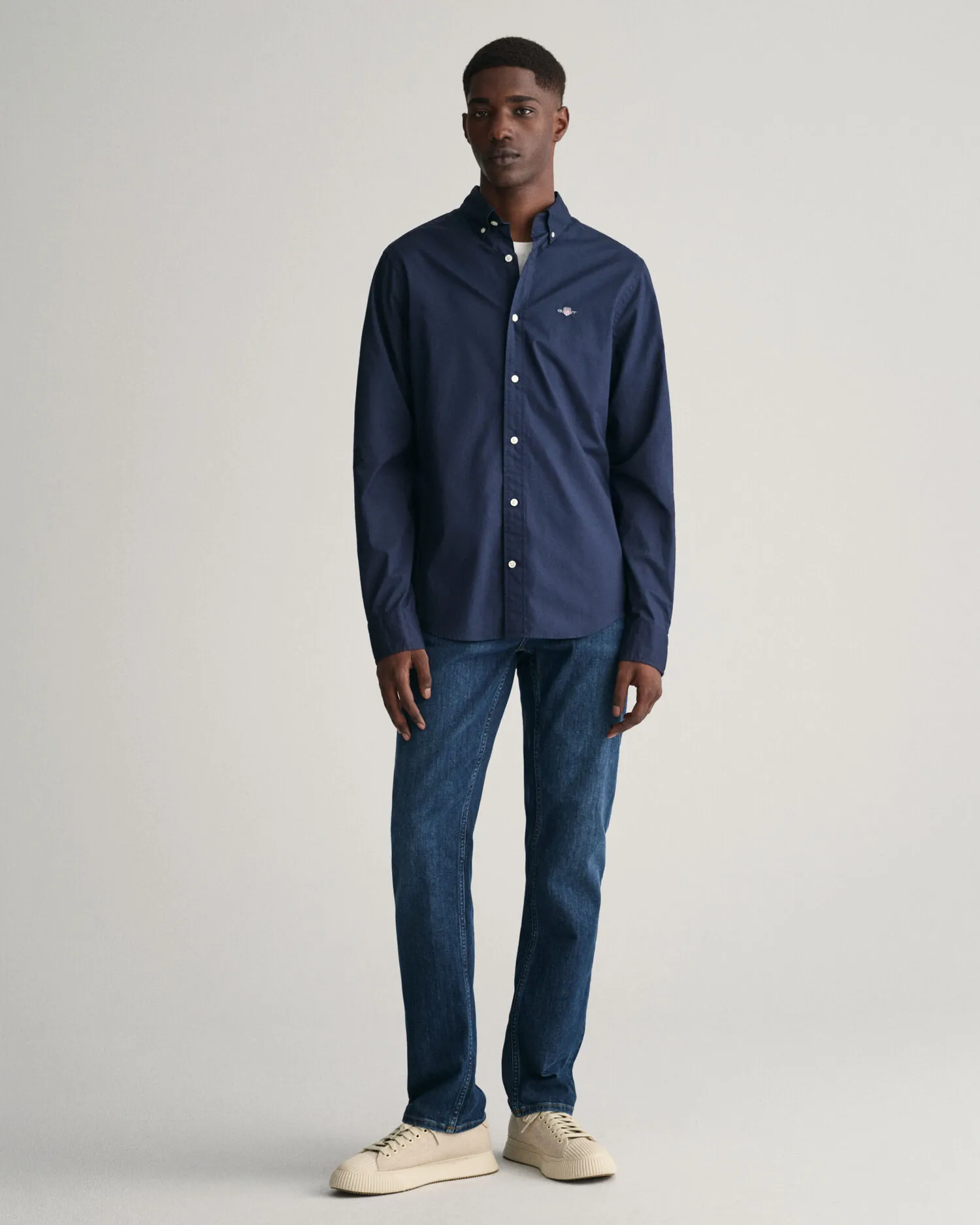Chemise slim fit en popeline classique