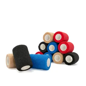 Ensemble de bandage auto-adhésif 12 rouleaux assortiment 4 couleurs | axion