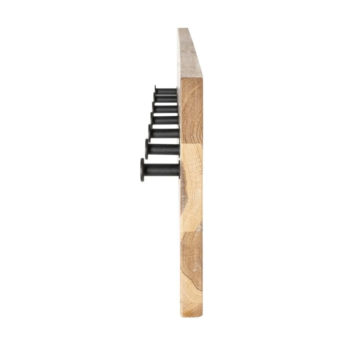 garderobe murale chêne et métal noir | 3 Suisses