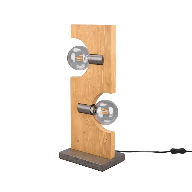 Houten tafellamp bruin, Dyonne