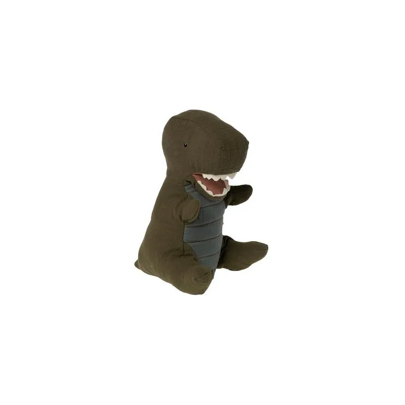 MAILEG - DOUDOU MARIONNETTE DINO KAKI  - littlecasba.com