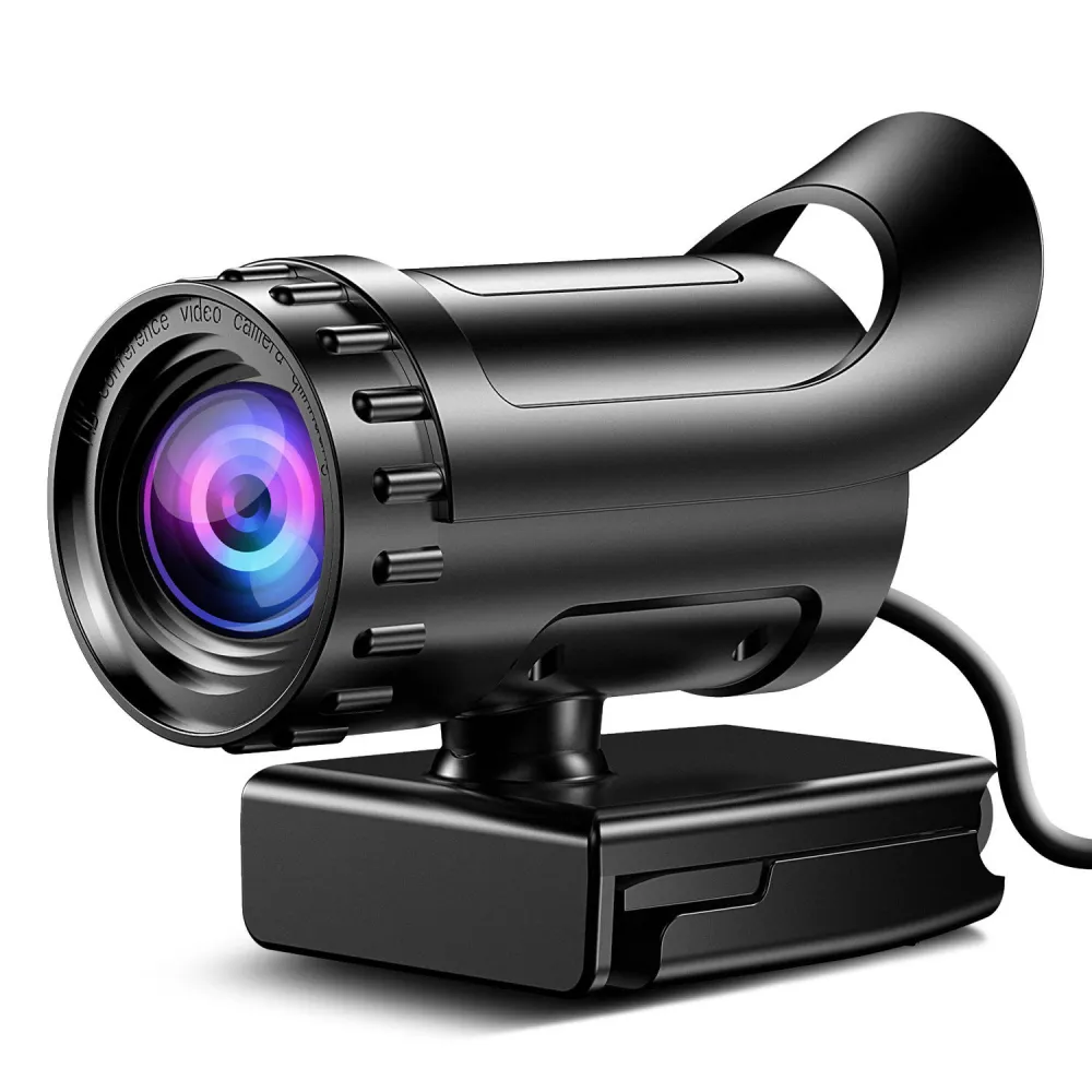 Mini caméra sans fil avec microphone, lecteur gratuit, 1600x1200, noir, vidéoconférence en direct, ordinateur, webcam, mise au p