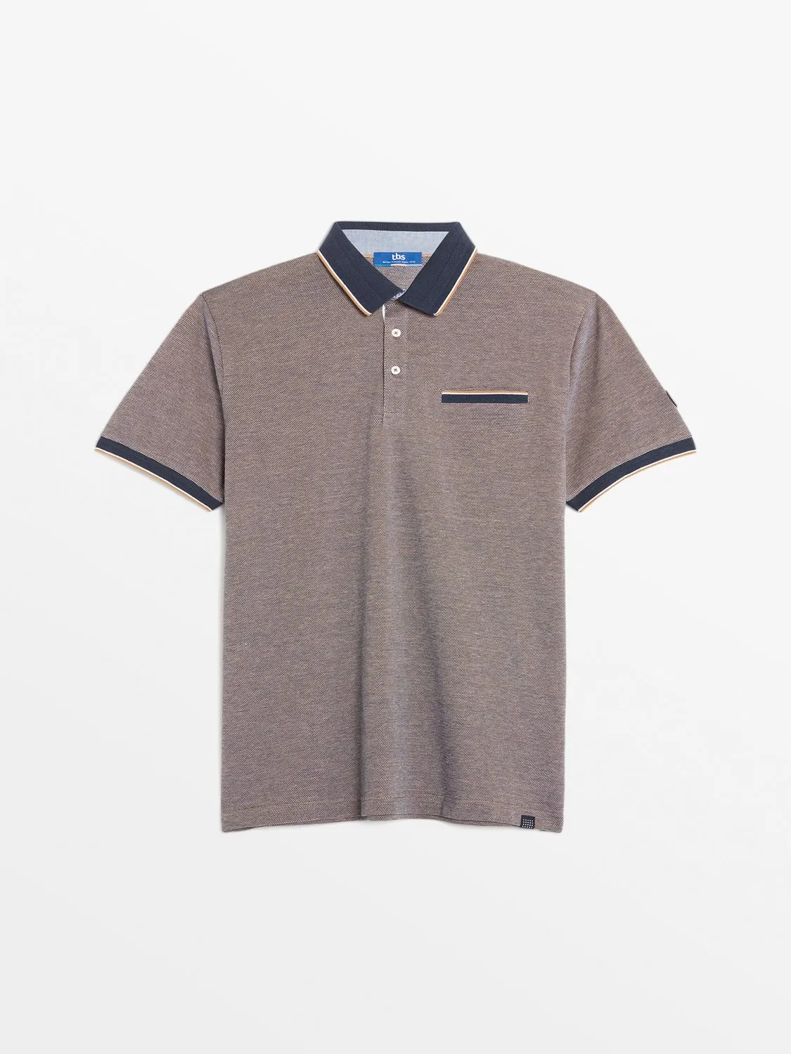 Polo Homme Manches Courtes Marron tbs