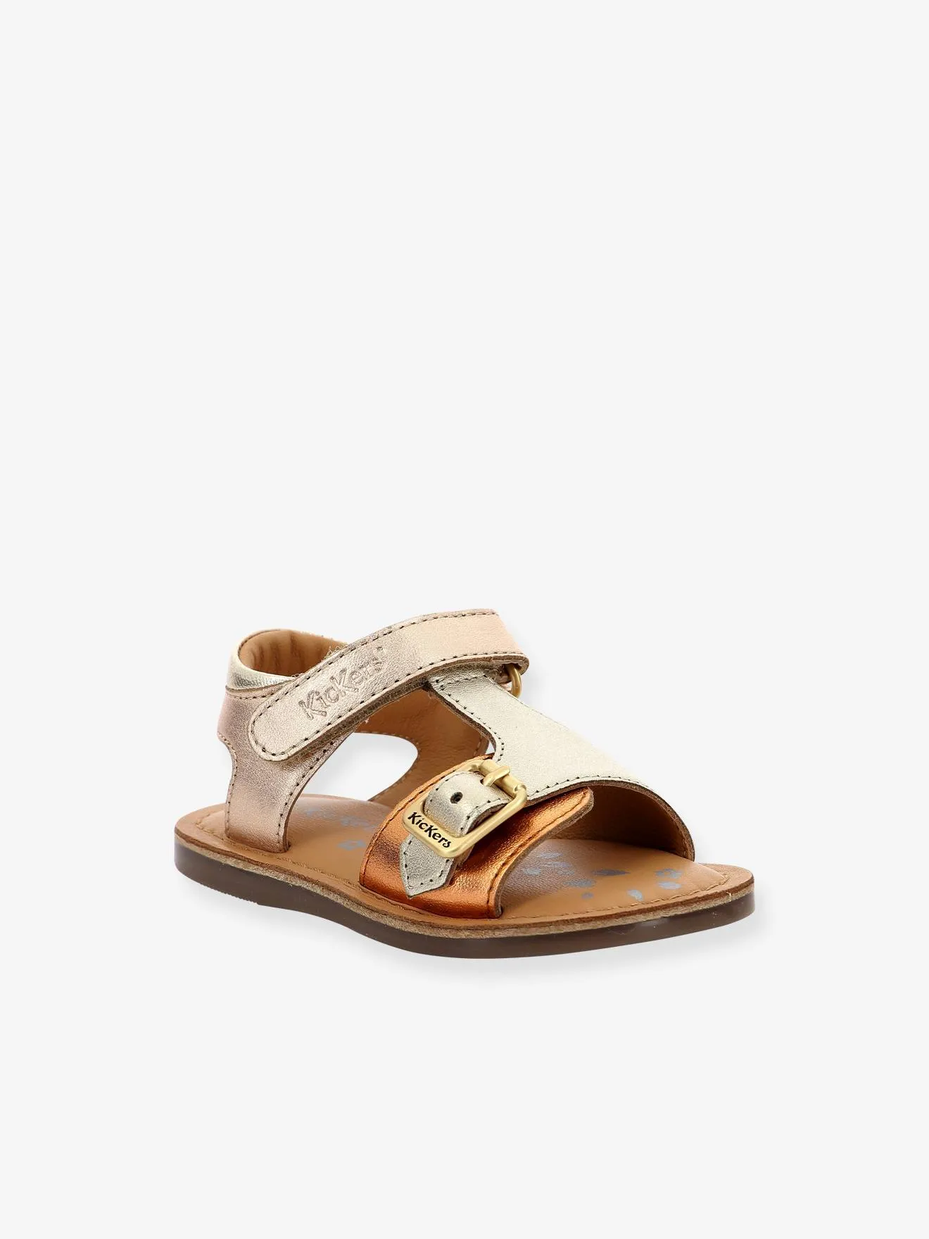 Sandales cuir enfant Diazz 927302-30-111 KICKERS® or - Kickers