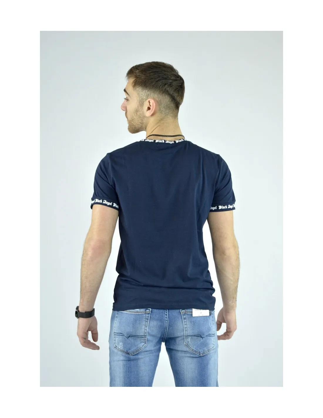 T-shirt BLACK ANGEL BLEU - homme