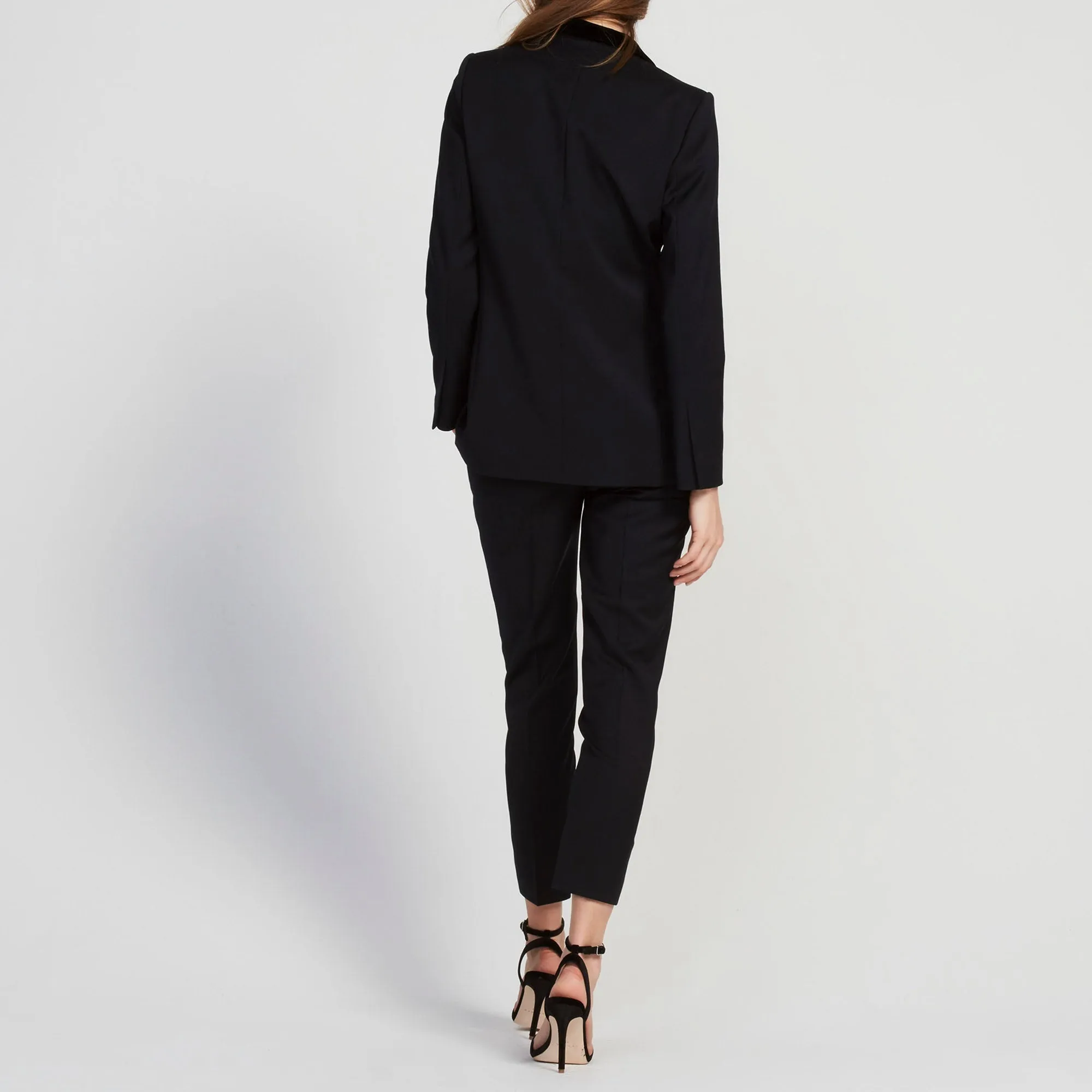 Veste deux boutons et détails en velours